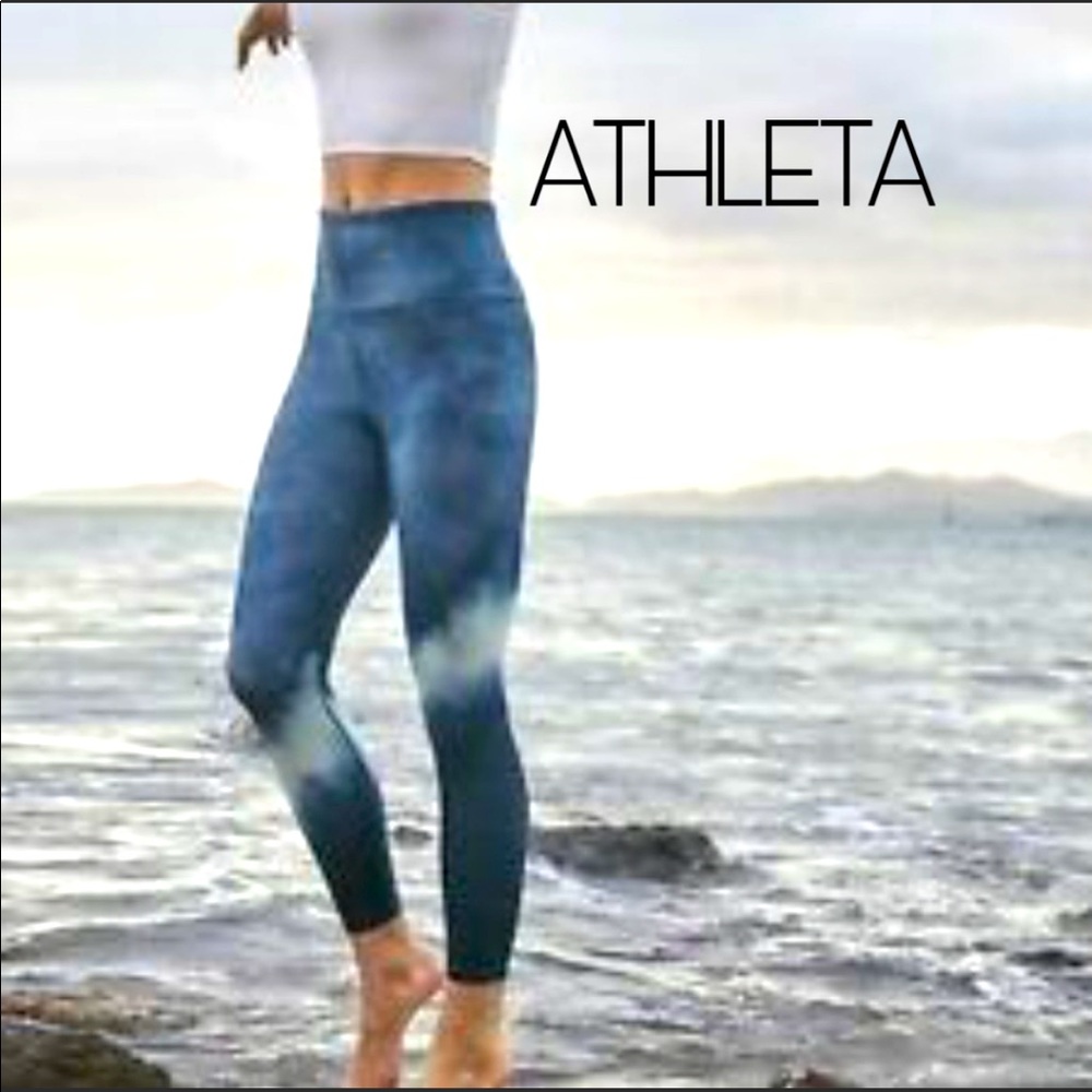 ATHLETA tie dye watercolor elation leggings